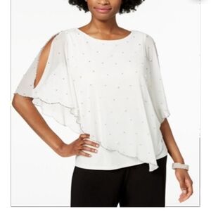 MSK Embelleshed Elbow Length Top